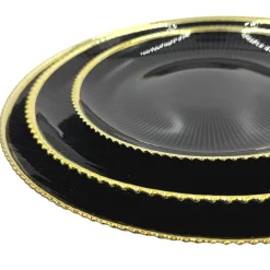 Deco - Glass Dinnerware in Black (Item # 0405)