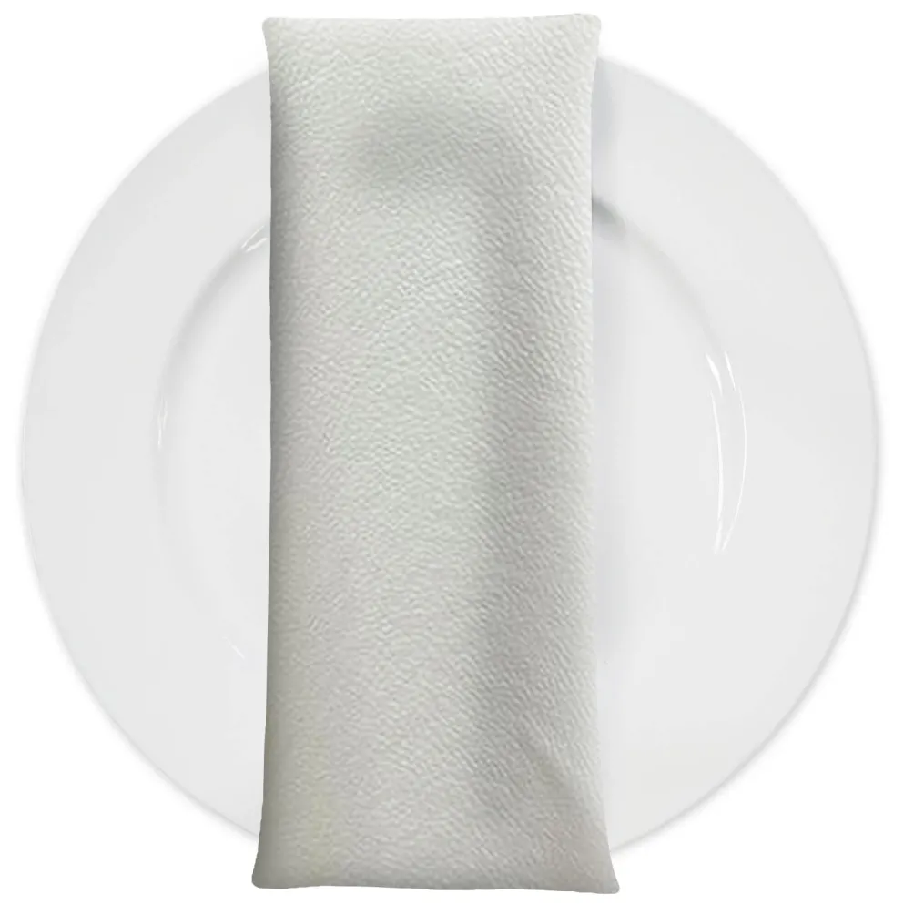 Deco Leather Table Napkin in White