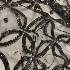 Delano Sequins Table Runner in Black