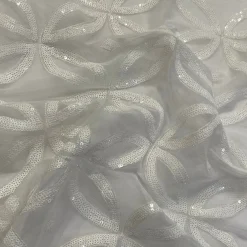 Delano Sequins Table Runner in White