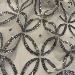 Delano Sequins Table Runner in Silver