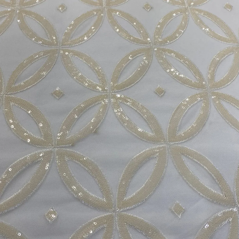 Delano Sequins Table Runner in Ivory
