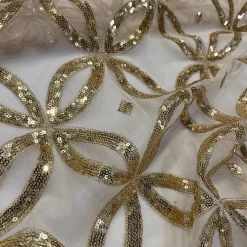 Delano Sequins Table Runner in Champagne