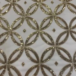 Delano Sequins Table Runner in Champagne