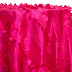 Diagonal Taffeta Table Linen in Fuchsia