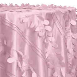 Diagonal Taffeta Table Linen in Pink Petal