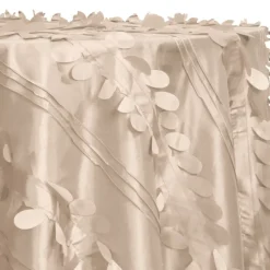 Diagonal Taffeta Table Linen in Taupe Gold