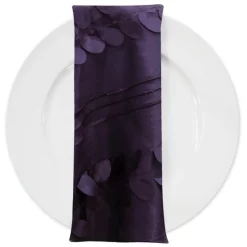 Diagonal Taffeta Table Napkin in Raisin