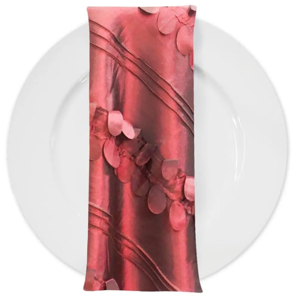 Diagonal Taffeta Table Napkin in Wine