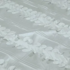 Diagonal Taffeta Table Runner in White