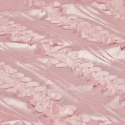 Diagonal Taffeta Table Runner in Pink Petal