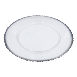 Eclipse - Glass Charger Plate in Silver (Item # 0309-R)