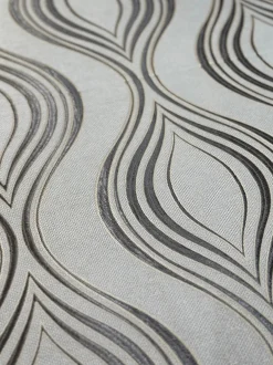 Eclipse Jacquard (Reversible) Table Linen in Silver