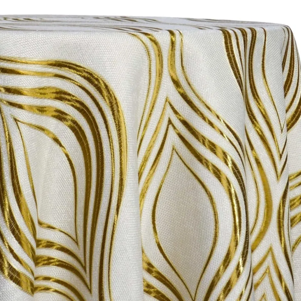 Eclipse Jacquard (Reversible) Table Linen in Gold