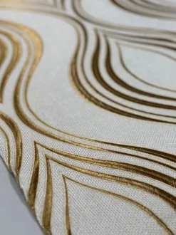 Eclipse Jacquard (Reversible) Table Linen in Gold