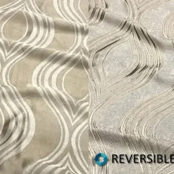 Eclipse Jacquard (Reversible) Table Runner in Taupe