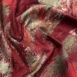 Element Jacquard Table Runner in Red and Gold