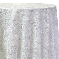 English Lace Table Linen in White