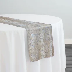 English Lace Table Runner in Champagne