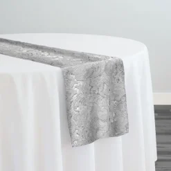 English Lace Table Runner in Silver