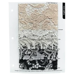 English Lace (w/ Poly Lining) Table Napkin in Black