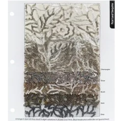 Fiori Leaf Sequins Table Runner in Silver
