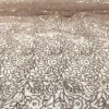 Fiori Leaf Sequins (w/ Poly Lining) Table Napkin in Champagne