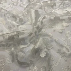 Fleur De Lis Table Linen in Ivory