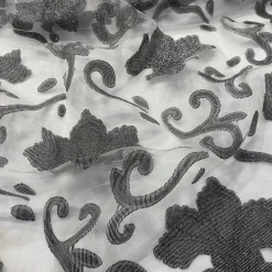 Fleur De Lis Table Runner in Charcoal