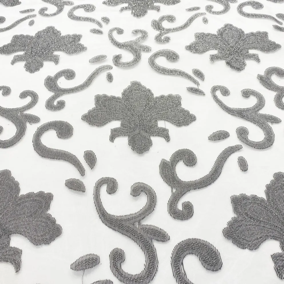 Fleur De Lis Table Runner in Silver