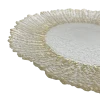 Floral - Glass Charger Plate in Gold (Item # 0238)