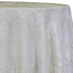 Floral Reef Jacquard Table Linen in Ivory