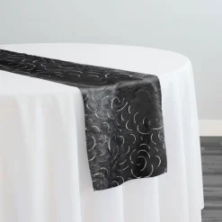 Flora Rose Table Runner in Black