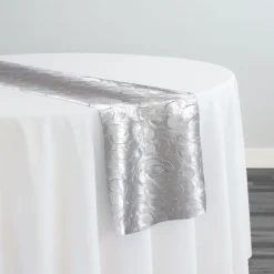 Flora Rose Table Runner in Silver