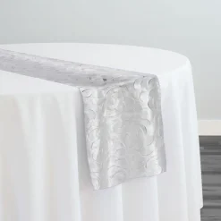 Flora Rose Table Runner in White