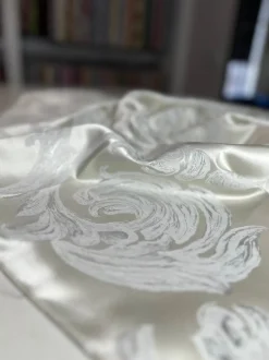 Florence Jacquard Table Linen in Ivory
