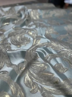 Florence Jacquard Table Linen in Blue