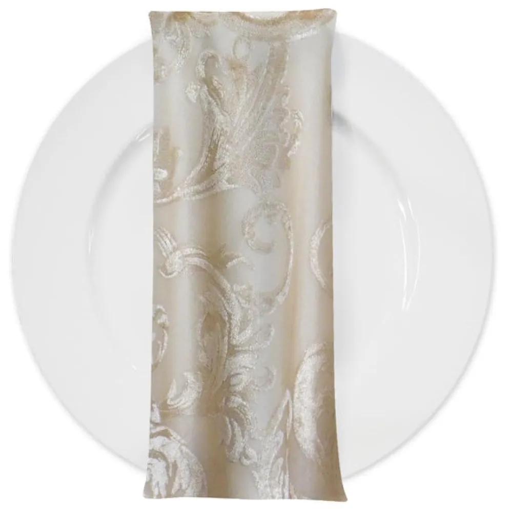 Florence Jacquard Table Napkin in Gold