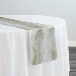 Florence Jacquard Table Runner in Ivory