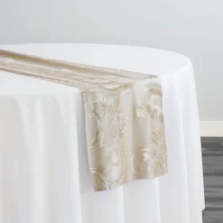 Florence Jacquard Table Runner in Gold