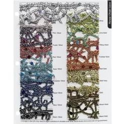 Flower Chain Lace Table Runner in Royal and Silver