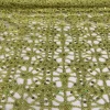 Flower Chain Lace (w/ Poly Lining) Table Napkin in Lime and Gold