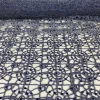 Flower Chain Lace (w/ Poly Lining) Table Napkin in Navy and Silver