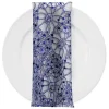 Flower Chain Lace (w/ Poly Lining) Table Napkin in Royal and Silver