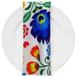 Flower Hoop (Poly Print) Table Napkin