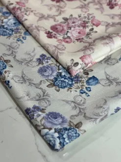 French Floral Table Linen in Blush