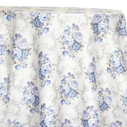 French Floral Table Linen in Blue