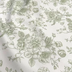 French Toile (Poly Print) Table Runner in Sage