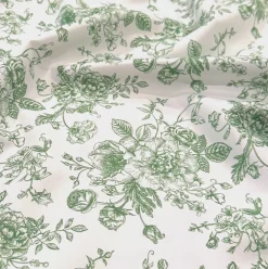French Toile (Poly Print) Table Runner in Willow Green