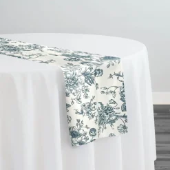 French Toile (Poly Print) Table Runner in Copen Perry